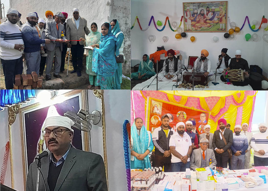 Satguru's birthday was celebrated with devotion and enthusiasm at Gurdwara Satguru Ravidas Maharaj BDO Colony Mahilpur.